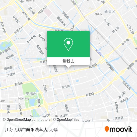 江苏无锡市向阳洗车店地图