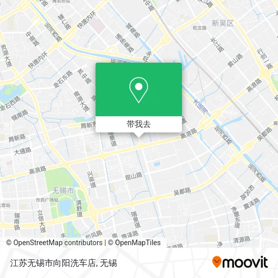 江苏无锡市向阳洗车店地图