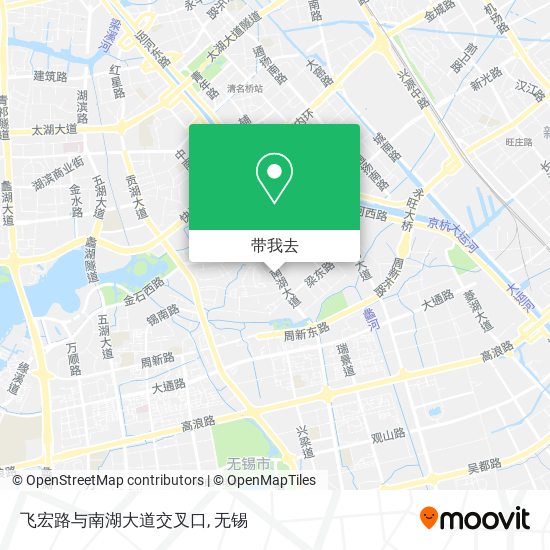 飞宏路与南湖大道交叉口地图