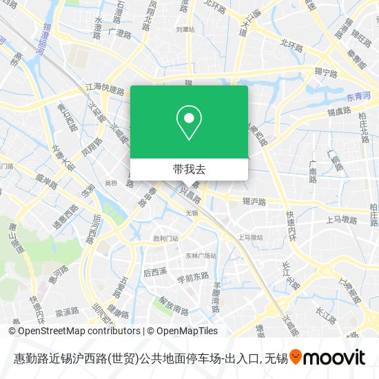 惠勤路近锡沪西路(世贸)公共地面停车场-出入口地图