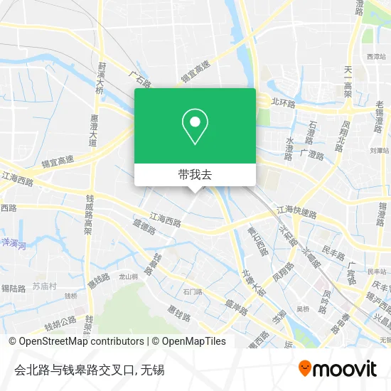 会北路与钱皋路交叉口地图