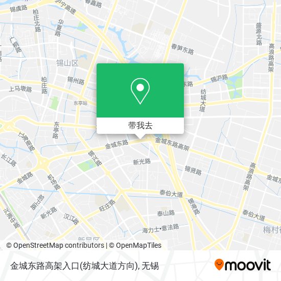 金城东路高架入口(纺城大道方向)地图