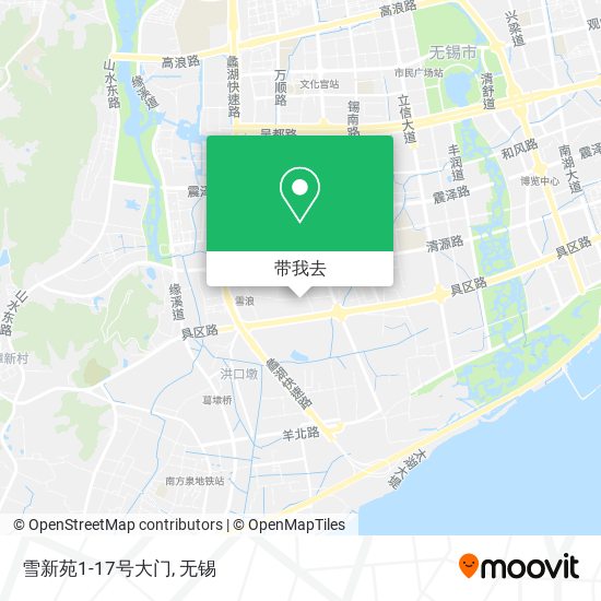 雪新苑1-17号大门地图