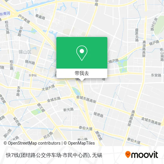 快7线(团结路公交停车场-市民中心西)地图