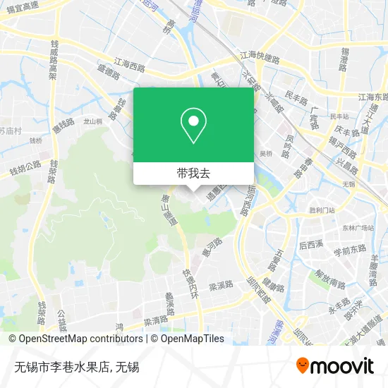 无锡市李巷水果店地图