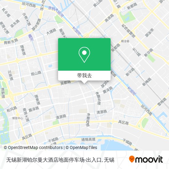 无锡新湖铂尔曼大酒店地面停车场-出入口地图