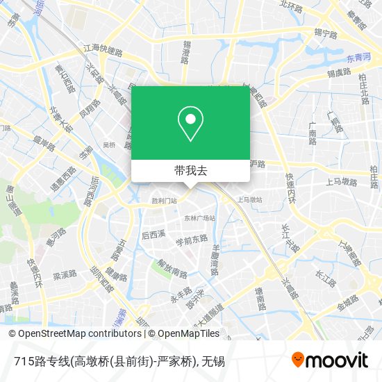715路专线(高墩桥(县前街)-严家桥)地图