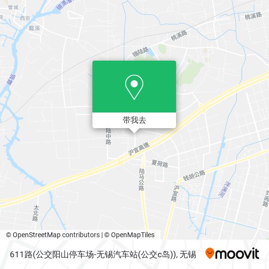 611路(公交阳山停车场-无锡汽车站(公交c岛))地图