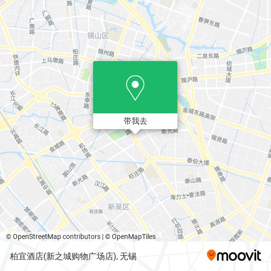 柏宜酒店(新之城购物广场店)地图