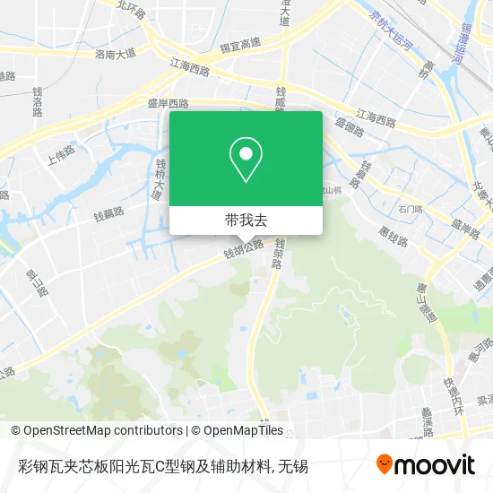 彩钢瓦夹芯板阳光瓦C型钢及辅助材料地图