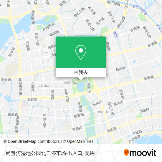 尚贤河湿地公园北二停车场-出入口地图