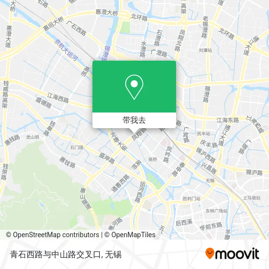 青石西路与中山路交叉口地图