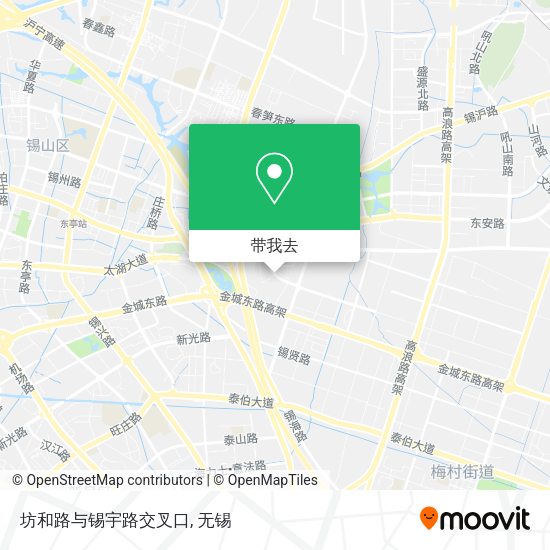 坊和路与锡宇路交叉口地图
