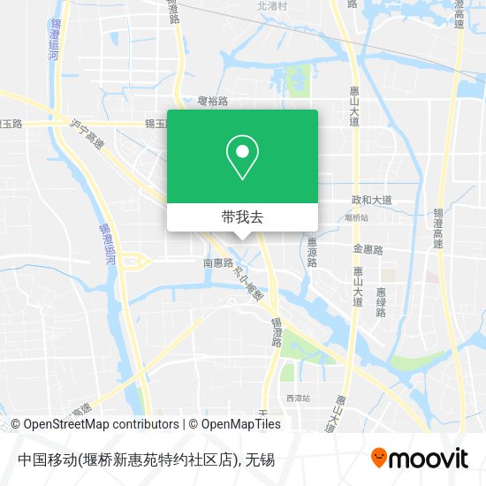 中国移动(堰桥新惠苑特约社区店)地图