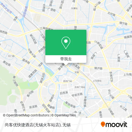 尚客优快捷酒店(无锡火车站店)地图