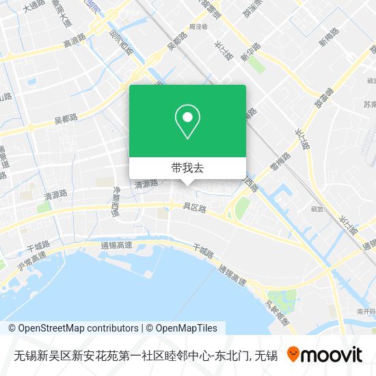无锡新吴区新安花苑第一社区睦邻中心-东北门地图
