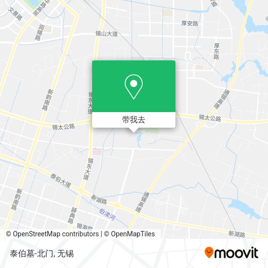 泰伯墓-北门地图