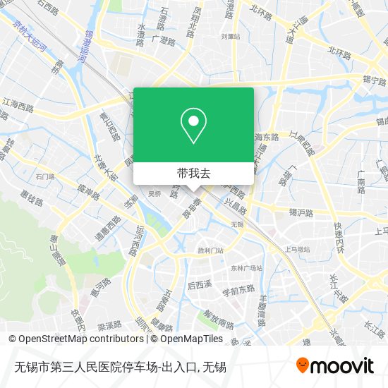 无锡市第三人民医院停车场-出入口地图