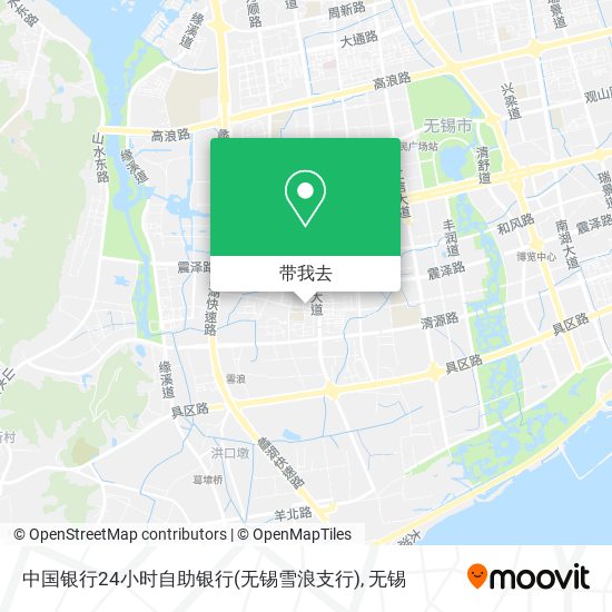 中国银行24小时自助银行(无锡雪浪支行)地图