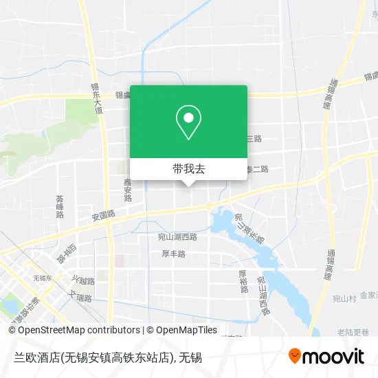 兰欧酒店(无锡安镇高铁东站店)地图