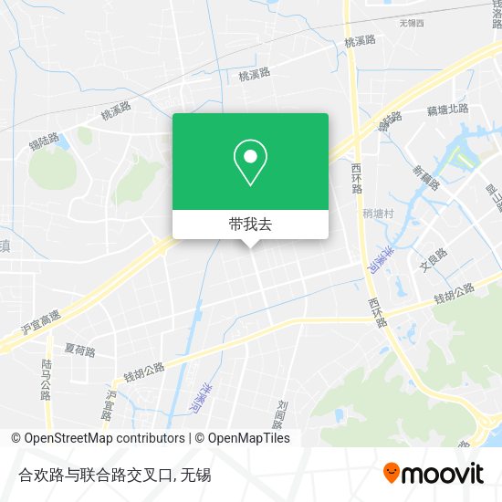 合欢路与联合路交叉口地图