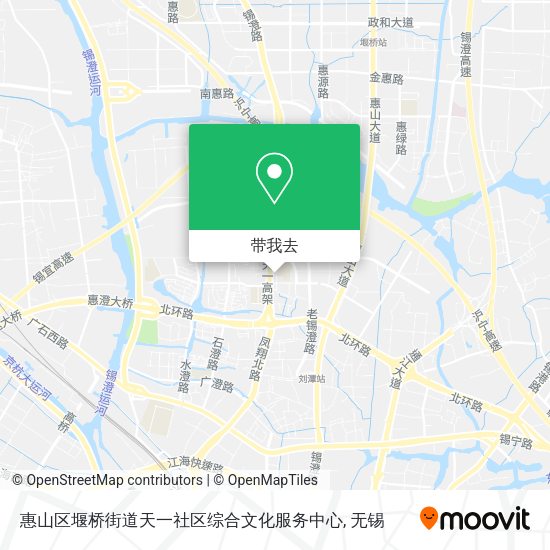 惠山区堰桥街道天一社区综合文化服务中心地图
