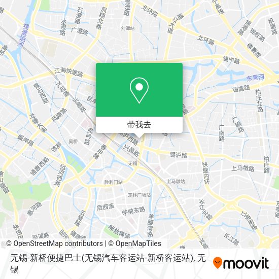 无锡-新桥便捷巴士(无锡汽车客运站-新桥客运站)地图