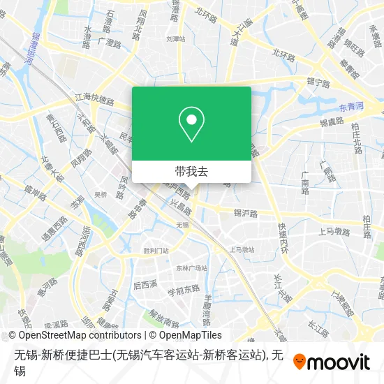 无锡-新桥便捷巴士(无锡汽车客运站-新桥客运站)地图