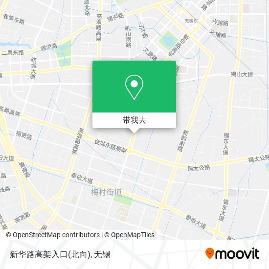 新华路高架入口(北向)地图