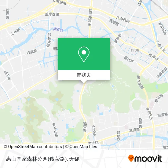 惠山国家森林公园(钱荣路)地图