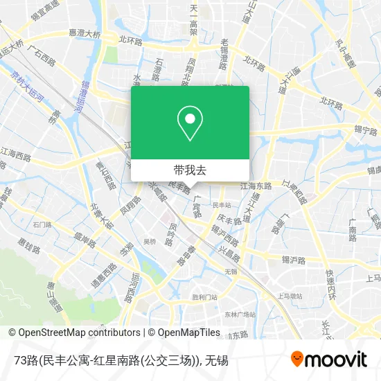 73路(民丰公寓-红星南路(公交三场))地图