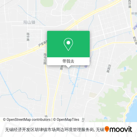 无锡经济开发区胡埭镇市场周边环境管理服务岗地图