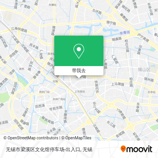 无锡市梁溪区文化馆停车场-出入口地图