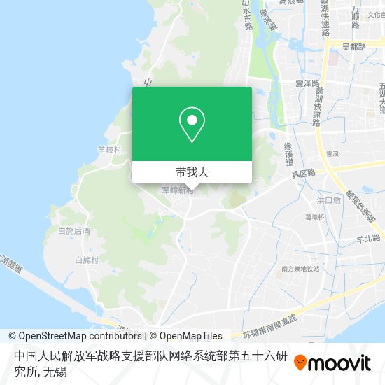 中国人民解放军战略支援部队网络系统部第五十六研究所地图