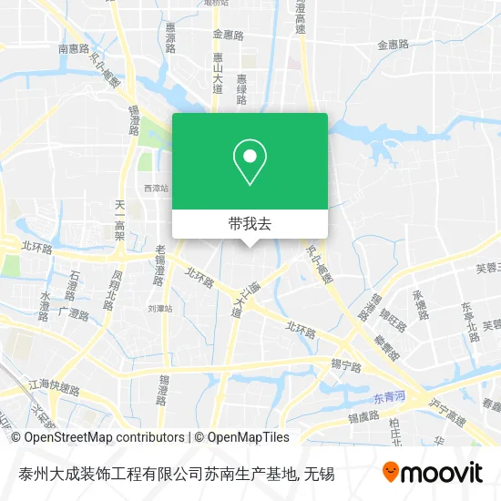 泰州大成装饰工程有限公司苏南生产基地地图