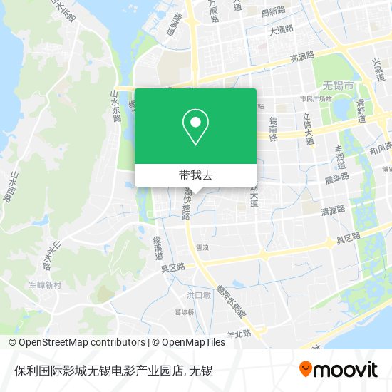 保利国际影城无锡电影产业园店地图