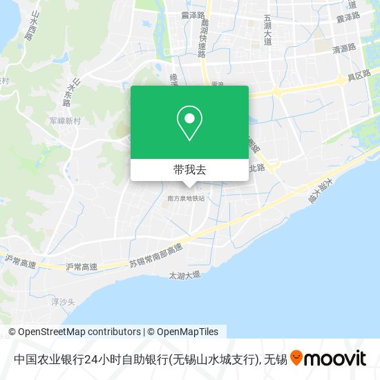 中国农业银行24小时自助银行(无锡山水城支行)地图