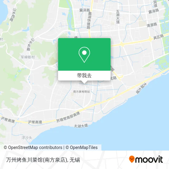万州烤鱼川菜馆(南方泉店)地图
