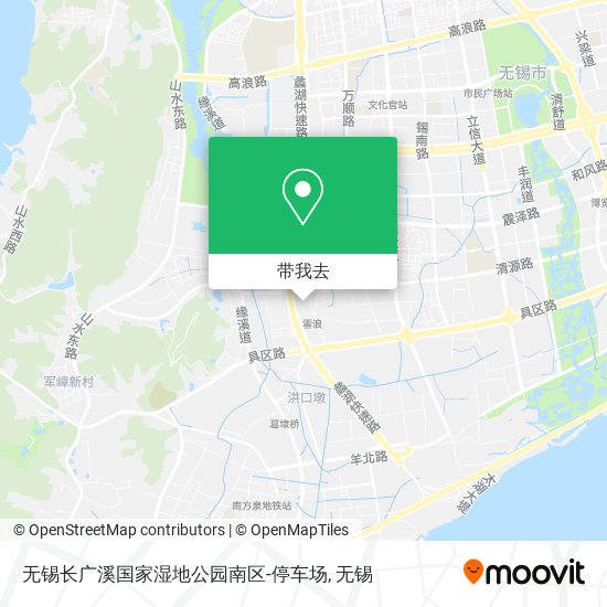 无锡长广溪国家湿地公园南区-停车场地图