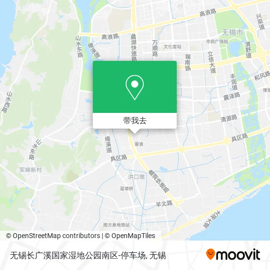 无锡长广溪国家湿地公园南区-停车场地图