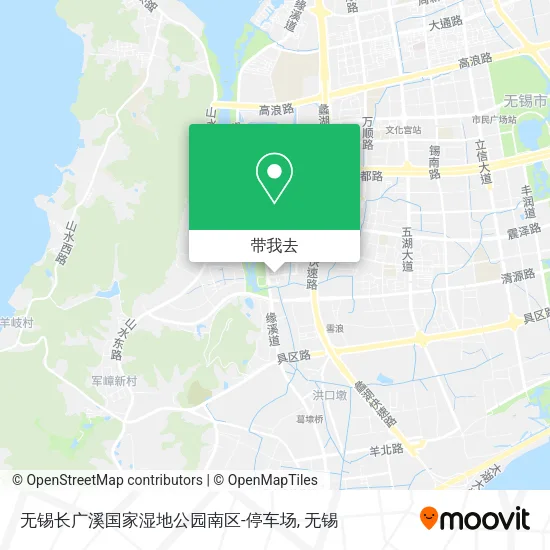 无锡长广溪国家湿地公园南区-停车场地图
