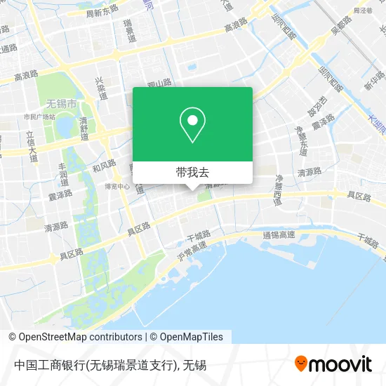 中国工商银行(无锡瑞景道支行)地图