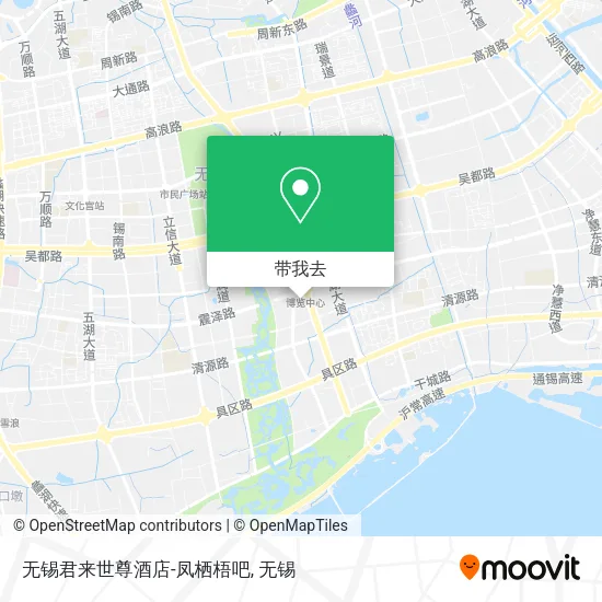 无锡君来世尊酒店-凤栖梧吧地图
