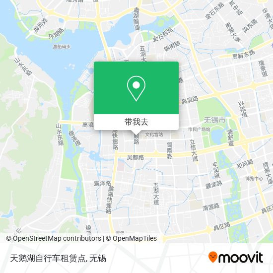 天鹅湖自行车租赁点地图