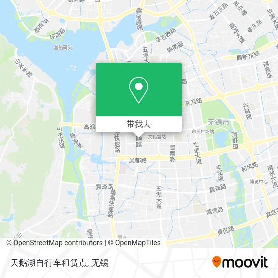 天鹅湖自行车租赁点地图