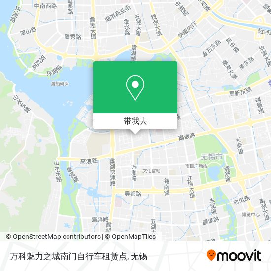 万科魅力之城南门自行车租赁点地图