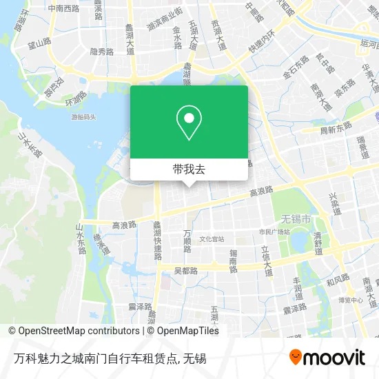 万科魅力之城南门自行车租赁点地图
