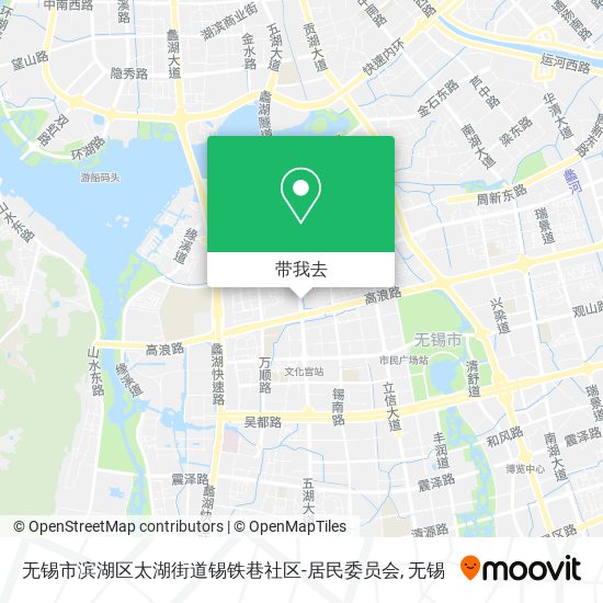 无锡市滨湖区太湖街道锡铁巷社区-居民委员会地图