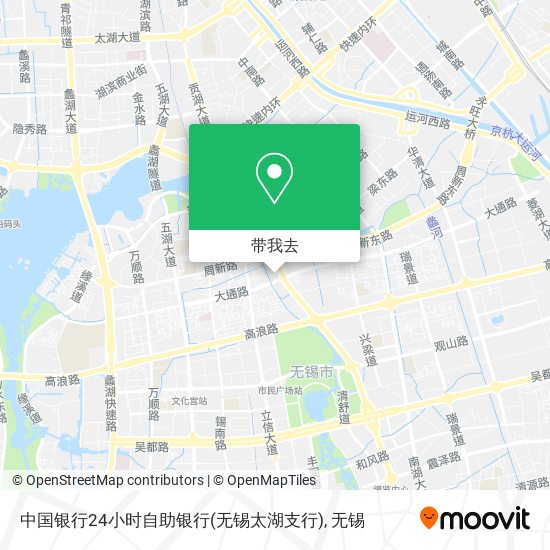 中国银行24小时自助银行(无锡太湖支行)地图