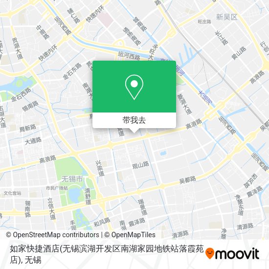 如家快捷酒店(无锡滨湖开发区南湖家园地铁站落霞苑店)地图